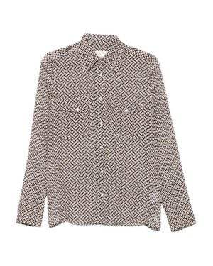 Xacus Multicolor Geometric Pattern Long Sleeve Shirt - Gray