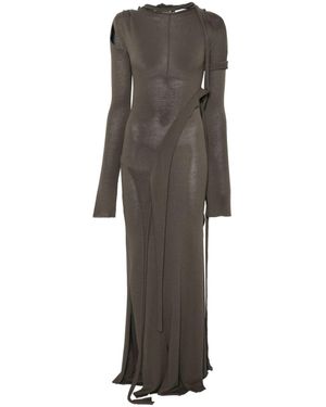 OTTOLINGER Linen Blend Maxi Dress - Gray