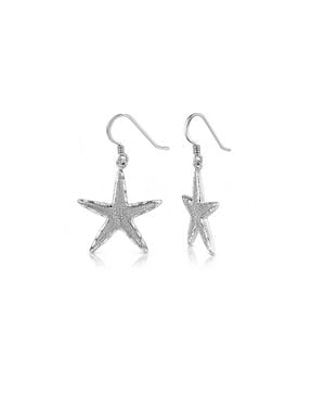 Gold & Honey Starfish Dangle Earrings - Metallic