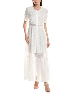JLuxe Short Sleeve Midi Dress - White