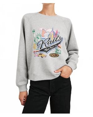 Rails Vintage Raglan Sweatshirt - Gray