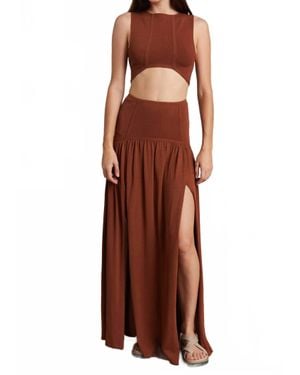 Bec & Bridge Amalia Knit Maxi Skirt - Brown