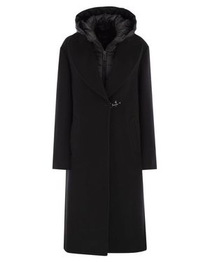 Fay Double Front Coat - Black