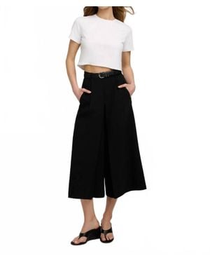 FAVORITE DAUGHTER Nicole Culotte Wide Pants - Black