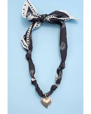 Josslyn by Wall to Wall Handcrafted Scarf Necklaces - Blue
