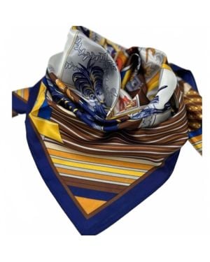 TC Ranchwear War Horse Wild Rag Western Southwestern Satin Scarf - Blue