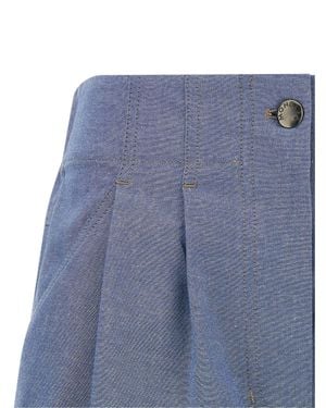 Moncler Cotton Bermuda Shorts - Blue
