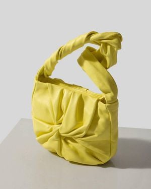 Hereu Fonda Twisted Shoulder Bag - Yellow