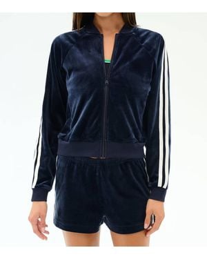Splits59 Heritage Velour Bomber Jacket - Blue