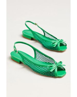 Maeve Mesh Slingback Flats - Green