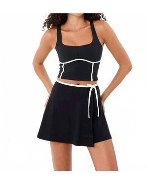 Cream Yoga Jane Bustier Bra Tank - Black