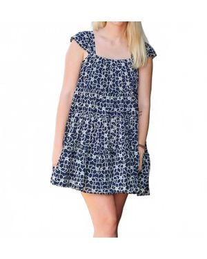 SOFIA The Label Minos Eyelet Mini Dress - Blue
