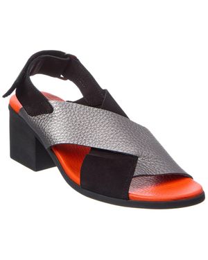 Arche Vayest Leather & Suede Sandal - Gray