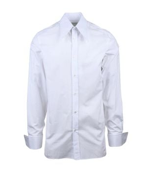 Maison Margiela Cotton French-Cuff Shirt - White