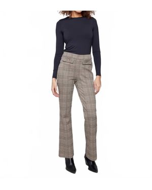 Charlie b Glen Plaid Flare Pants - Blue