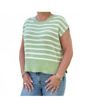Eesome The Terri Striped Sweater - Green