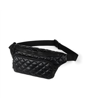 SELINI NEW YORK Nylon Puffer Quilt Waist Fanny Pack Bum Bag - Black
