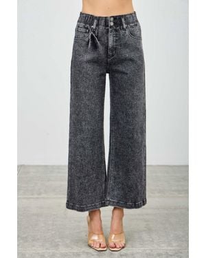 TRUEDAMES High Rise Wide Crop - Gray