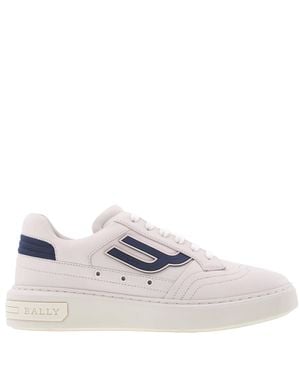Bally Triumph Low-Top Leather Sneakers, Brand Size 5 Us Size 6 - White