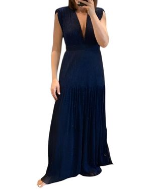Karina Grimaldi Shimmer Maxi Dress - Blue
