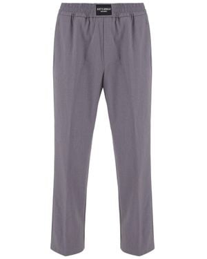 Just Cavalli Logo Detail Viscose-Blend Straight-Leg Pants - Gray