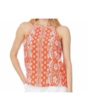 Lilly Pulitzer Joannah Silk Top - Orange