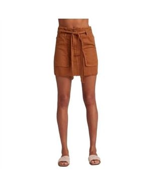 Bella Dahl Sunny Utility Skirt With Sash - Orange