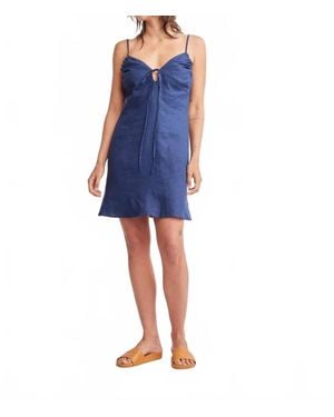 Self Contrast Anais Mini Dress - Blue