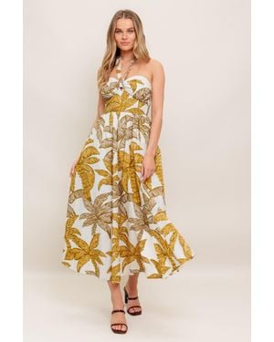 TRUEDAMES Petite Love Woven Midi Dress - Metallic