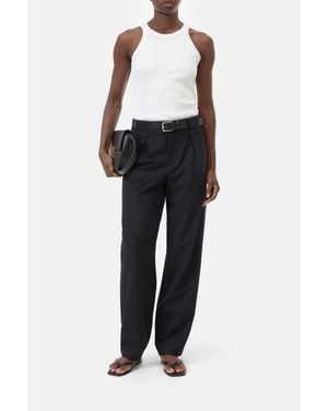 Closed Mawson Wide Wool-Blend Pants - Black