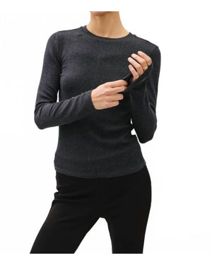 Be Cool Raina Longsleeve Crewneck Top - Black