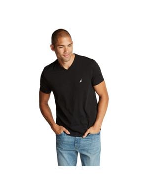 Nautica Premium Cotton V-neck T-shirt - Black