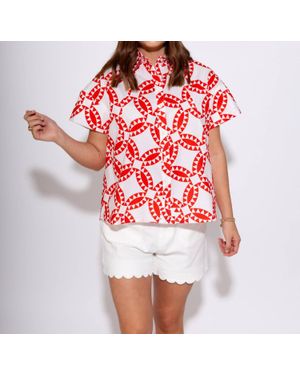 Ivy Jane Tucked Swing Top - Red