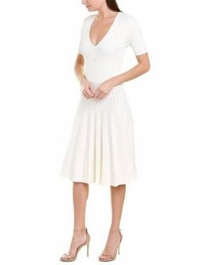 Jason Wu Shiny Viscose V-Neck Knit Dress - White