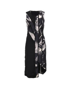 Dion Lee Optical Midi Sleeveless Shift Dress - Black