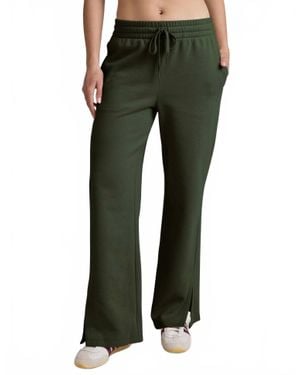 Beyond Yoga Luxefleece Side Slit Wide Leg Pant - Green