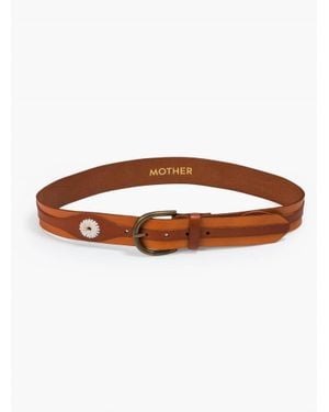 Mother 2 Tone Leather Belt - Brown