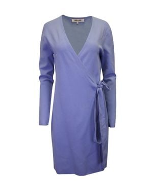 Diane von Furstenberg New Julian Mini Wrap Dress - Blue