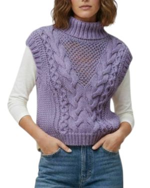 First Born Knits Terra Sleeveless Top - Purple