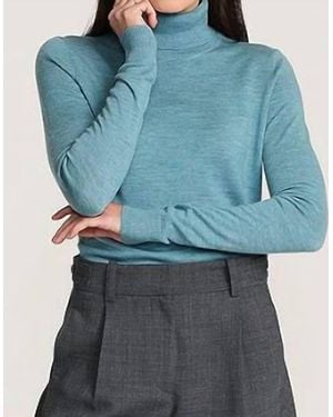 Pendleton Merino Turtleneck Sweater - Blue