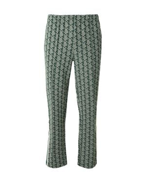 Lacoste Tapered Fit Casual Pants With Geometric Pattern - Green