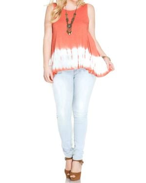 She + Sky Tie Dye Sleeveless Tank - Pink