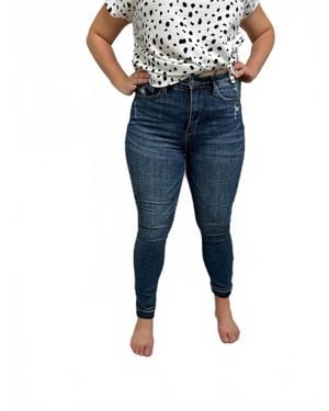 Judy Blue Hi-Waisted Tummy Control Robin Skinny Jeans - Blue