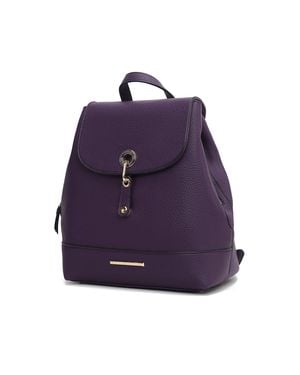 MKF Collection by Mia K Laura Vegan Leather Fashion Travel Backpack Purse For By Mia K - Purple