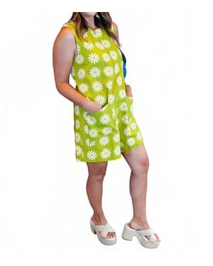 Ivy Jane Daisy Buttoned On Back Romper - Yellow