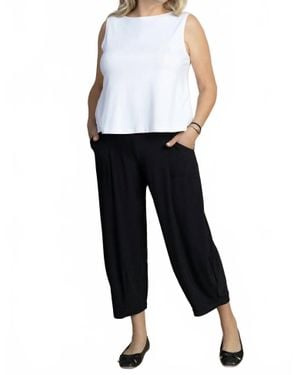 Sympli Nu Flared Shell Top - White