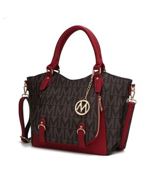 MKF Fula Signature Satchel Handbag - Red