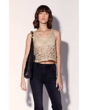 Walter Baker Macie Top, Swirl Crochet - Blue