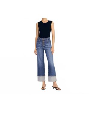 10 Crosby Derek Lam Simona Cuffed Straight Leg Jean - Blue