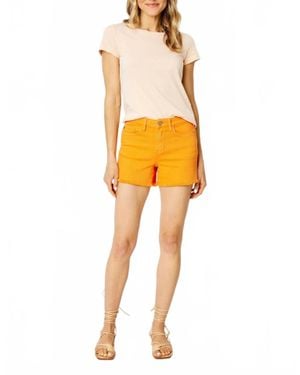 Judy Blue Fray Hem Shorts - Yellow